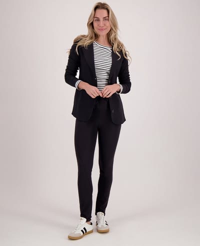 Je m'appelle Travelstof At Work Broek Regular fit Met stretch - Zwart - Maat XS