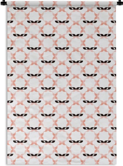 Wandkleed - Wanddoek - Carnaval - Patronen - Maskers - 120x180 cm - Wandtapijt