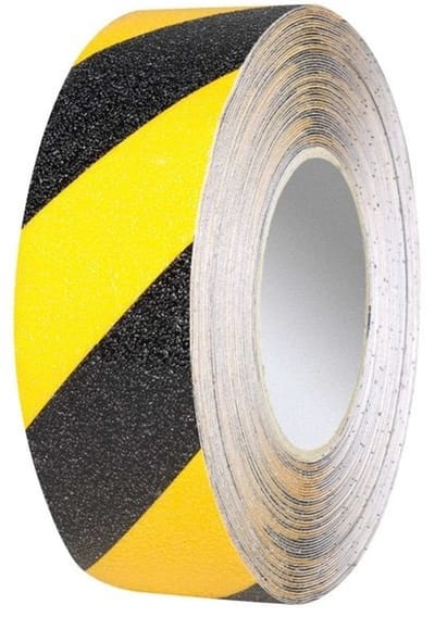 Proline vloermarkering tape vinyl - overrijdbaar - 25 meter x 50 mm - geel/zwart