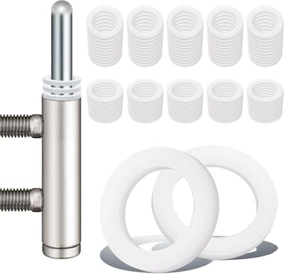 Plastic Fitschenringen voor Deuren - 100 Stuks - Duurzame Hinge Washers 10.2 mm x 15 mm, 50 Stuks van 1 mm en 50 Stuks van 2 mm, Ideaal voor Verbetering van Deurfunctionaliteit