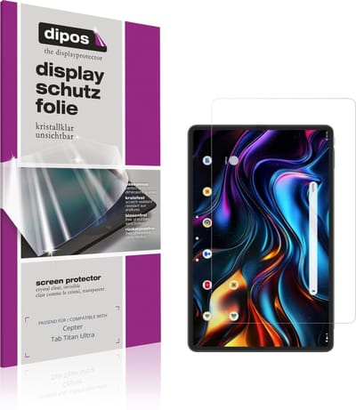 dipos – 2x Beschermfolie geschikt voor Cepter Tab Titan Ultra | Krasbestendige & heldere Screenprotector Ultra-Thin