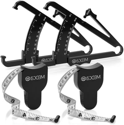 Lichaamsmeetlint Set - Huidplooimeter Meetlint - Gezondheid Monitoren - Nauwkeurige Metingen - Pack van 4 - Wit