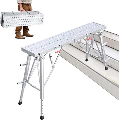 Werkplatform Steiger - Opvouwbare Trap - Klus & Decoratie - Verstelbaar & Draagbaar - Tot 160cm Hoog