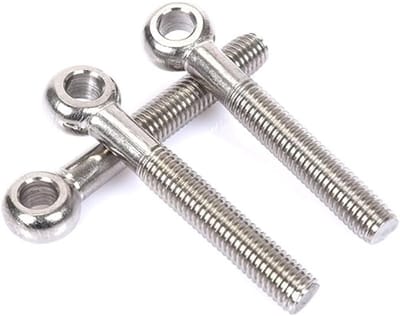 Oogbouten, Ringbouten, RVS Machines Hijsoogbout Gedeeltelijke schroefdraad, M8×50mm,3 pcs