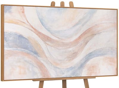 Canvas schilderij handgeschilderd lines of wind abstract – YS-Art Gallery – Luxe wanddecoratie voor woonkamer – Modern schilderij voor slaapkamer en hal