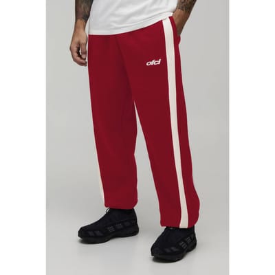 Baggy Fit Joggingbroek Met Panelen En Bungee Zoom | Red | Size XS