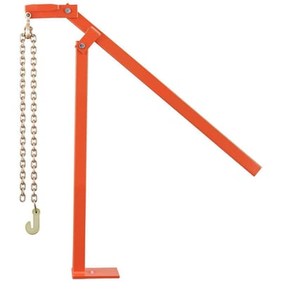 Tireur de poteaux en T de 78 cm, Tireur de poteaux de clôture robuste avec chaîne de levage de 109,2 cm, Acier résistant à la rouille, Outil économiseur de main-d'œuvre pour enlever les poteaux en T pour clôture ronde