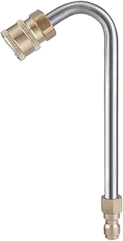 Hogedruk Reiniger Verlenger - Jet Lance Sproeier - Schoonmaken Auto - Roestvrij Staal Messing - 17 cm - Zilver