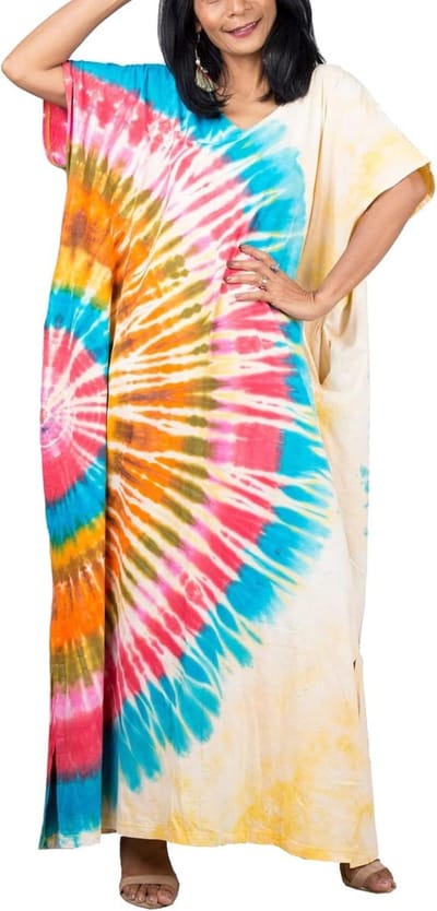 Maxi Jurk - Strand Kimono - Vakantie Outfit - Bohemian Stijl - One Size - Geel