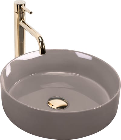 Rea Sami Shiny Opzetwastafel Beige 36X36X11,5Cm