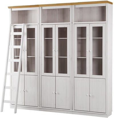 Anita- Boekenkast in klassiek landhuisdesign van grenenhoutC WH
