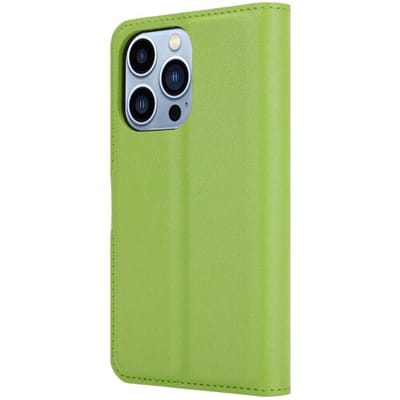 ShieldCase telefoonhoesje geschikt voor Apple iPhone 14 Pro wallet case - groen - Bookcase hoesje portemonnee - Walletcase flipcase shockproof hoesje pasjeshouder