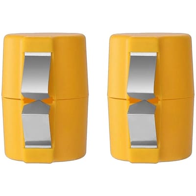 Eenvoudig te reinigen eierschaalscheider eierschaalopener eierkraker gereedschap voor rauwe eieren, hardgekookte eierschiller eierkubus eierscheider handheld 2PCS yellow