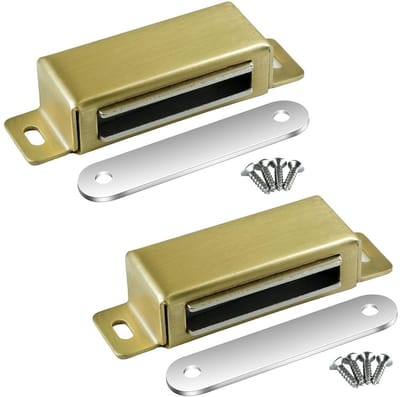 Dailygoods- Magneetsnapper 30 kg trekkracht - Deurmagneet - Magneetsluiting - Roestvrij staal - Kogelsnapper - Compact design - 2 stuks - Deursluiting