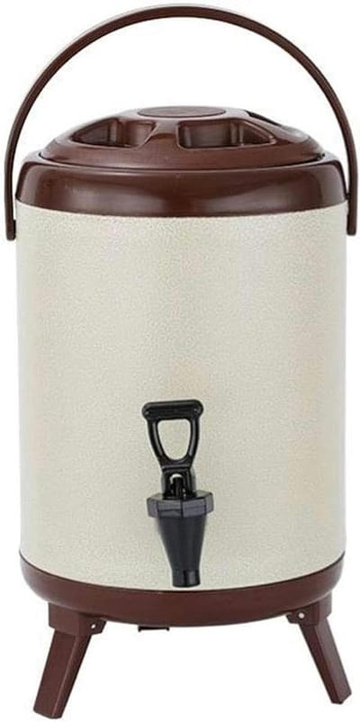 Warme Dranken Dispenser - Isolatievat Melkthee - Dranken Serveren - Dubbelwandige Isolatie - 8 Liter - Wit