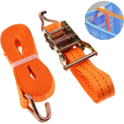 Spanband Vaste Band Spanner Duurzame Ratel Vrachtwebbing voor Motorfietsen Scooters brown