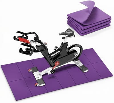 Zware Geluidsisolerende en Waterdichte Vloermat van 6 mm PVC voor Fitnessapparatuur, Ideaal voor Treadmill, Yoga en Fietsen, 173 x 61 x 0.6 cm