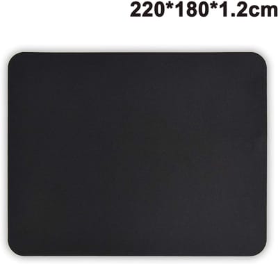 Oneay 22 x 18 cm gaming muismat, antislip bureauonderlegger, ideaal voor pc, laptop, thuiswerkplek en kantoor, zwarte muismat