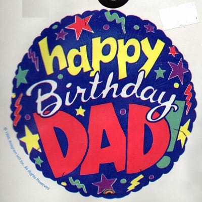 folie ballon - happy birthday dad - verjaardag vader