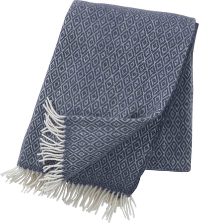 Klippan Stella - plaid - deken - smokey blue - 100% wol - wasbaar - heerlijk zacht -
