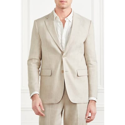 GUESS  Eco George 2b Notch Blaz Stonesand Yd Maat: 46 | Blazers Outlet | Heren | Beige