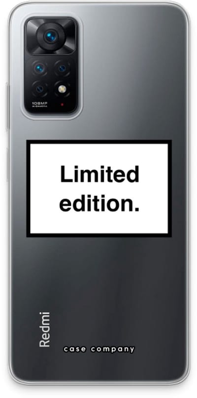 Case Company® - Hoesje geschikt voor Xiaomi Redmi Note 11 Pro hoesje - Limited edition - Soft Cover Telefoonhoesje - Bescherming aan alle Kanten en Schermrand