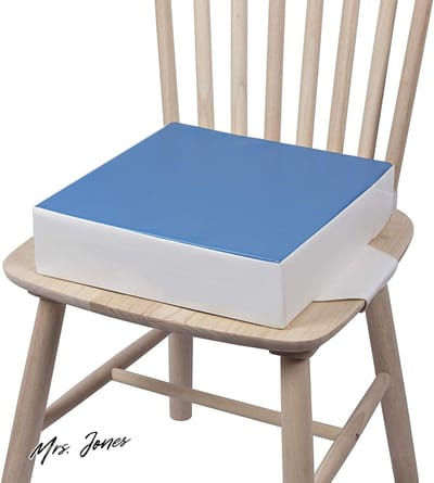 Mrs. Jones Zitverhoger kinderen - kussen kinderzitje verstelbaar wasbaar - afneembaar 2 riemen eetkamerstoelen blauw .
