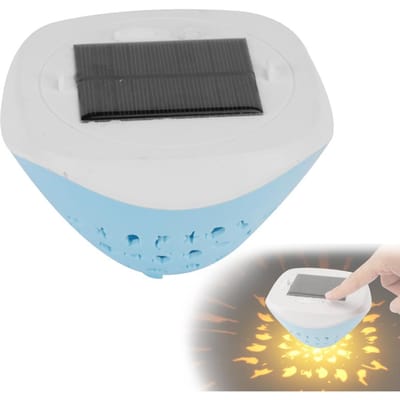 Lumière solaire flottante de piscine LED lampe de Projection de motif de poisson IP67 lumières de baignoire étanches avec 4 bleu/blanc