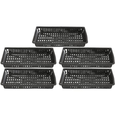 5 STUKS Vissenkom Plantmand Plastic Hydroponische Netpotten voor Aquariumplanten Kweek black