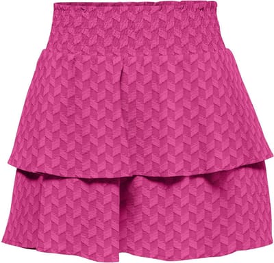 ONLY KOGEMMERY SMOCK SKORT WVN Meisjes Rok - Raspberry Rose - Maat 128