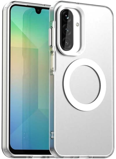 Hoesje Geschikt voor Samsung Galaxy A17 - Compatibel met MagSafe / Qi2 - Hard Back Cover met Magneet - Transparant
