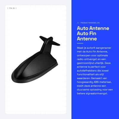 Dailygoods- Auto Antenne Universeel - Auto Antenne Kort - Auto Antenne Haaienvin - ABS Materiaal - 165x78 mm - Hoogwaardige Prestaties
