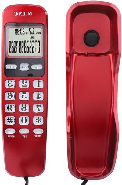 Vaste Telefoon - Bureautelefoon Thuis - Thuis Bellen - Nummerherkenning - LCD Scherm - Rood