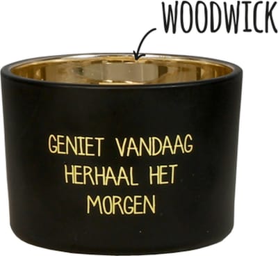 MY FLAME - Sojakaars - Geniet vandaag, herhaal het morgen - Warm Cashmere - zwart - 25 branduren