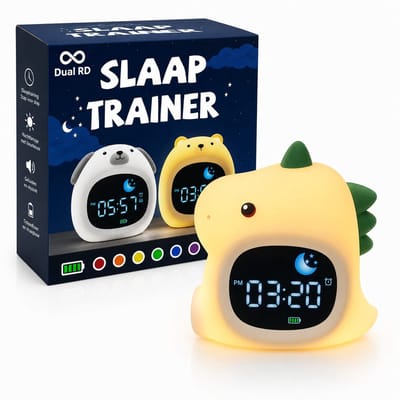 Dual RD Slaaptrainer - Kinderwekker - Slaapwekker met nachtlampje - Dino