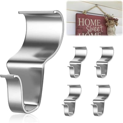 Dailygoods- Zijhaken 4 Stuks - Vinyl Ophanghaken - Roestvrij Staal - Waterdicht - Hittebestendig - Ideaal voor Kransen en Verlichting