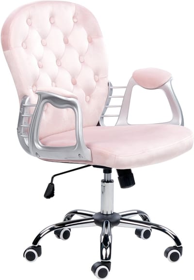 PRINCESS - Bureaustoel - Roze - Fluweel