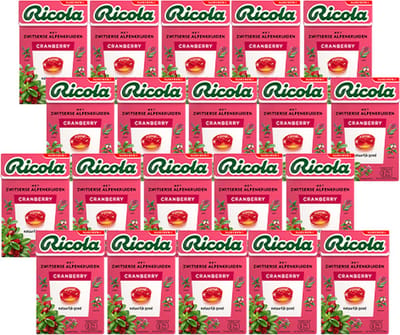 Ricola - Cranberry Suikervrij - 20x 50g