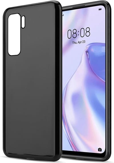 Cadorabo Hoesje geschikt voor Huawei NOVA 7 SE in ZWART - Beschermhoes gemaakt van flexibel TPU Silicone Case Cover