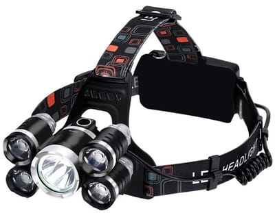B-Long Cree XML T6 Hoofdlamp - Oplaadbaar - Waterbestendig - Outdoor - Survival hoofdlampen - Kantelbaar hoofdlamp led oplaadbaar - Zwart - 22076