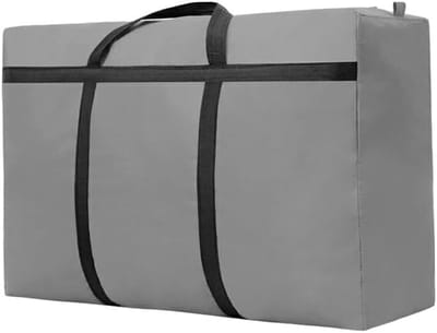 Verhuiszak Grote Capaciteit - Opbergtas Stof - Spullen Verhuizen - Scheurvast Oxford Materiaal - 150 Liter - Lichtgrijs