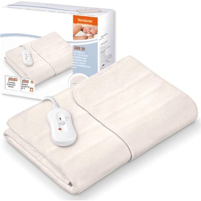 GTB® Elektrische onderdeken - Onderdeken - Elektrische onderdeken 1 persoons - Beige - 150cm x 80cm x 1cm