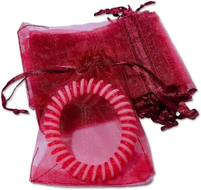 Prigta - Organza Zakjes Bordeaux Rood 7x9 cm - 100 stuks - Luxe Cadeauzakjes - Herbruikbaar - Voor Sieraden, Bedankjes & Kerst - Satijnen Trekkoord