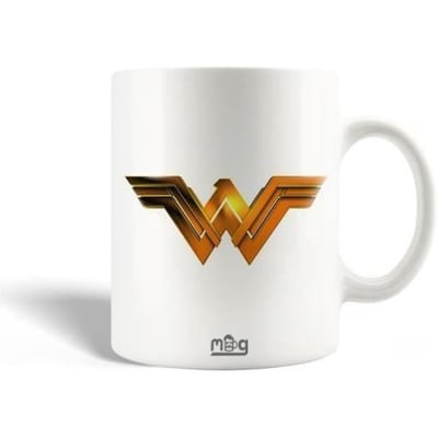 Mug - Wonder Woman - Logo d'or - Céramique - 30cl - Compatible lave-vaisselle
