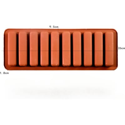 Moule en Silicone Forme Rectangle Moule DIY Savon Bougie Accessoires Divers types de moule de forme longue pour coulage de résine Moule en silicone brown