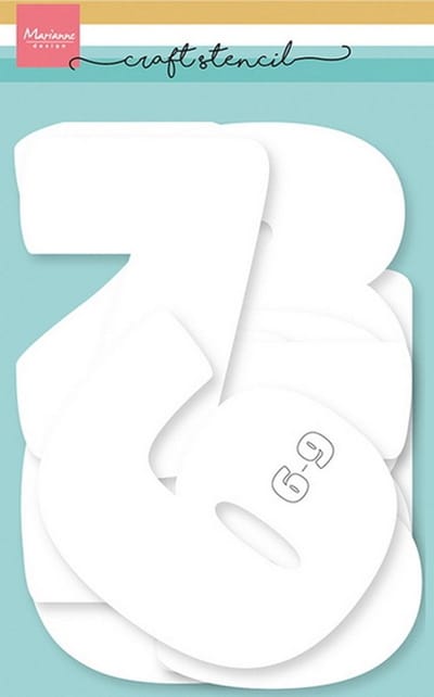 Craft stencil, Numbers 12 cm