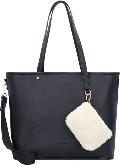 SEIDENFELT MANUFAKTUR Utensil zak Lemvig Shopper Black / Gold Zwart