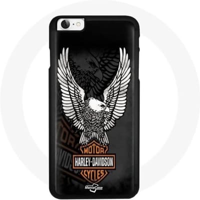 Coque - maniacase - Iphone 4 - Harley Davidson Aigle - Souple - Protection et décoration noir
