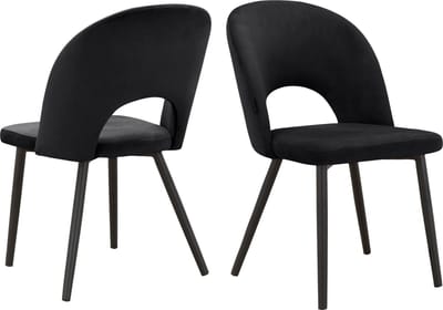 Nancy-Stoel - Zwart - Set van 2