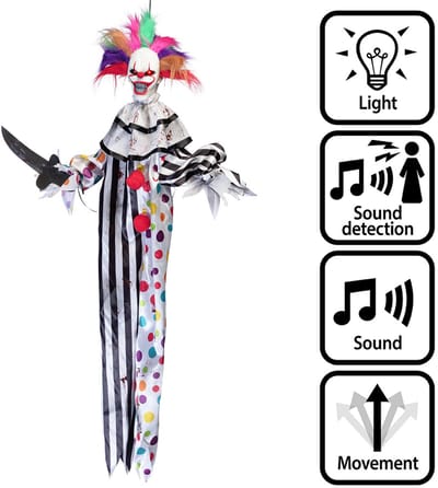 Boland - Decoratie Hungry clown - Horror - Decoratie - Halloween - Spookhuis - Circus - Interactief - Geluid - Bewging - Licht